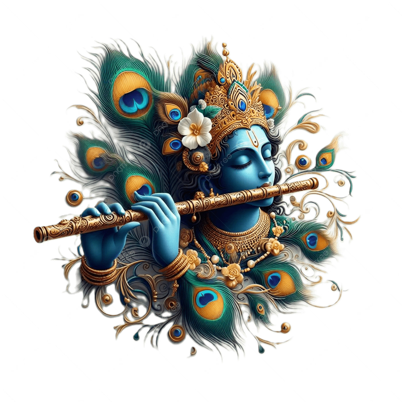 Krishna playing the flute